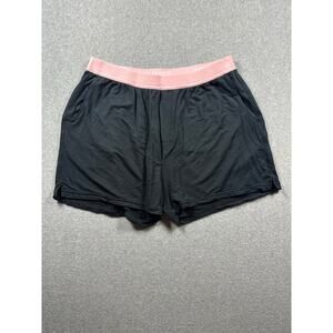 Jambys Lounge Boxers Shorts Women's Size XL Black Pink Waistband Side Pockets